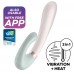 Смарт-вибратор со стимулятором клитора и функцией нагрева Satisfyer Heat Wave Mint