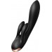 Смарт-вибратор с клиторальным стимулятором Satisfyer Double Flex Black