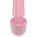 Двусторонний вибратор с клиторальным стимулятором Wand + Rabbit Satisfyer Triple Lover Pink