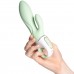 Расширяющийся смарт-вибратор с клиторальным стимулятором Satisfyer Air Pump Bunny 5+ зеленый