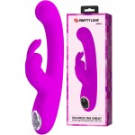 Перезаряжаемый вибратор с клиторальным стимулятором-кроликом и LED-экраном Pretty Love Lamar розовый