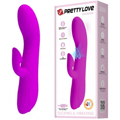 Вибратор с посасывающим эффектом Pretty Love Flirt