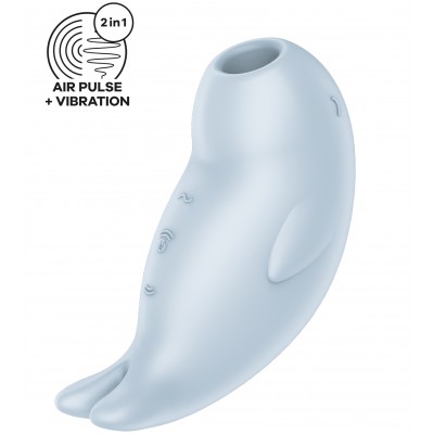 Вакуумно-волновой стимулятор клитора с вибрацией Satisfyer Seal You Soon Blue