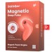 Вакуумно-волновой стимулятор клитора с вибрацией Satisfyer Magnetic Deep Pulse коралловый
