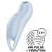 Вакуумно-волновой стимулятор клитора с вибрацией Satisfyer Pocket Pro 1 голубой