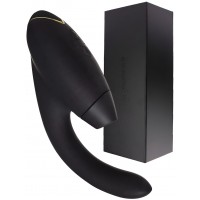Роскошный вакуумный вибростимулятор для G точки и клитора Womanizer InsideOut черный