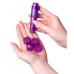 Фиолетовый мини-стимулятор Erotist Adult Toys с насадкам
