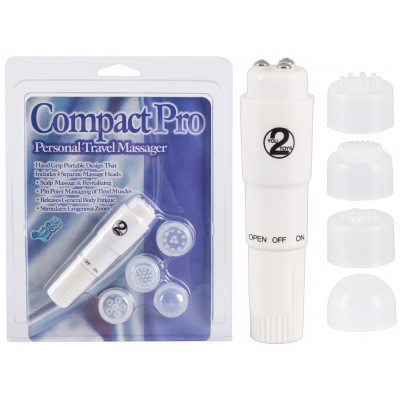 Мини-стимулятор с вибрацией и сменными насадками Compact Pro Мини-стимулятор с вибрацией и сменными насадками Compact Pro