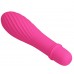 Классический мини вибратор с ребристой поверхностью Solomon розовый