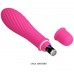 Классический мини вибратор с ребристой поверхностью Solomon розовый
