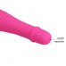 Классический мини вибратор с ребристой поверхностью Solomon розовый