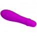 Классический мини вибратор с ребристой поверхностью Solomon пурпурный
