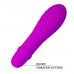 Классический мини вибратор с ребристой поверхностью Solomon пурпурный