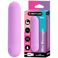 Перезаряжаемая вибропуля Pretty Love Stefan с 10 режимами вибрации лиловая