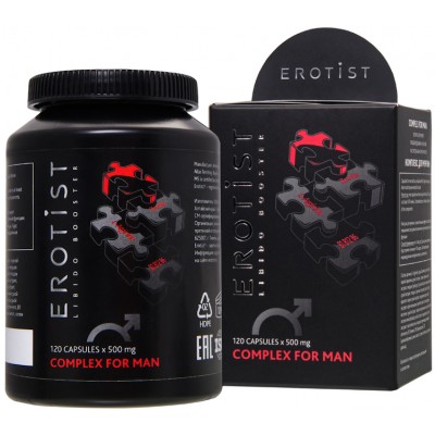 Мужские капсулы для улучшения эректильной функции Erotist Complex For Man 120 шт
