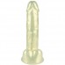 Перламутровый фаллос с мошонкой Keshi Pearl золотистый 19 см