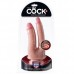 Двойной фаллоимитатор с присоской King Cock Plus Dual Density Double Penetrator
